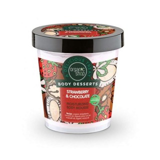Hydratačná telová pena jahoda a čokoláda 450 ml Organic Shop