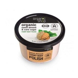 Penový telový peeling sladké mandle 250 ml Organic Shop