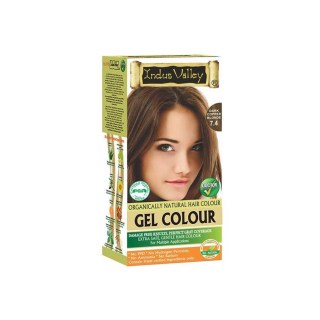 Šetrná gélová farba na vlasy Tmavomedená Blond 7.4 Indus Valley