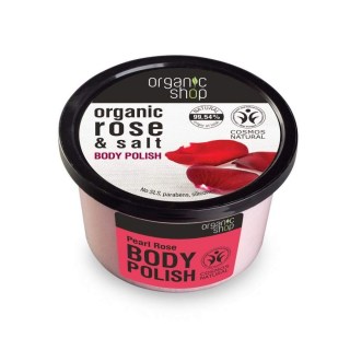 Telový peeling ruža a perly 250 ml Organic Shop