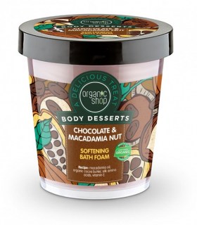 Pena do kúpeľa čokoláda a makadamovy orech 450 ml Organic Shop
